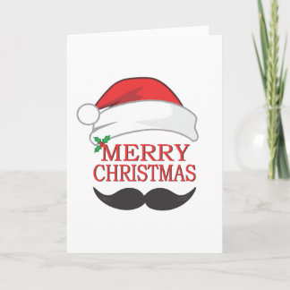 Merry Christmas Mustache Card