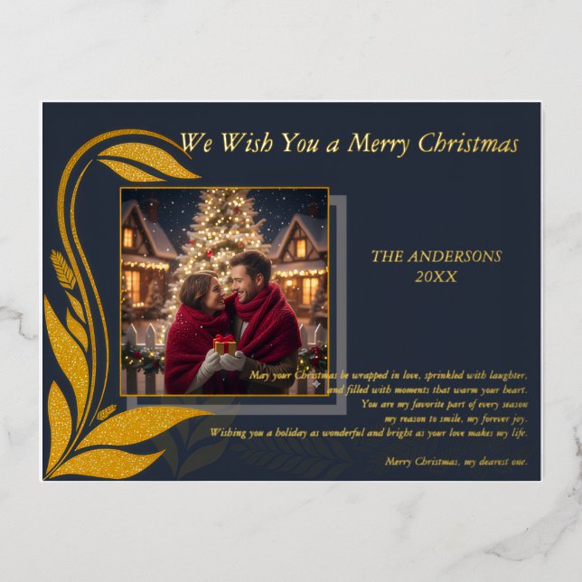 Merry Christmas, my dearest one Foil Holiday Card (Front)