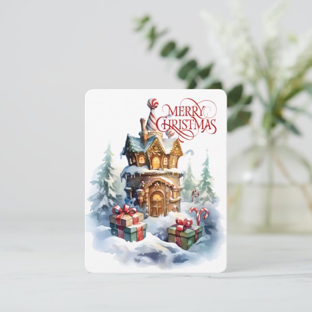 merry christmas my ginger house design holiday card (Standing Front)