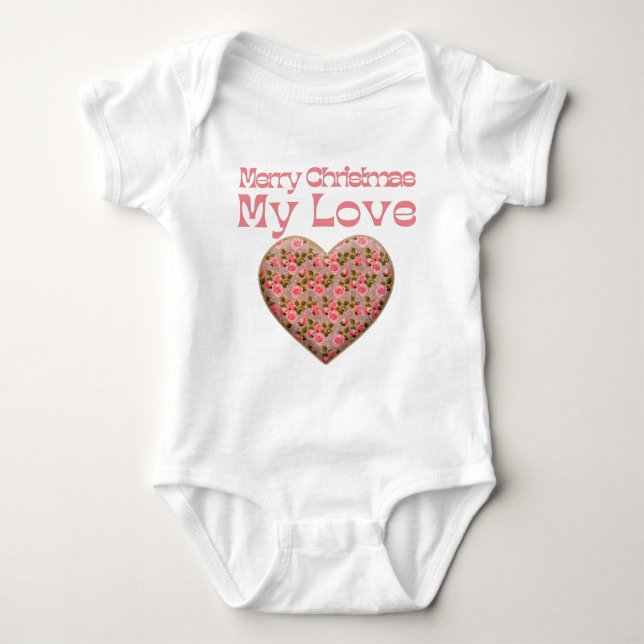 Merry Christmas My Love Baby Bodysuit (Front)