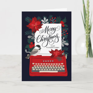 Merry Christmas My Priest with Vintage Typewriter Card