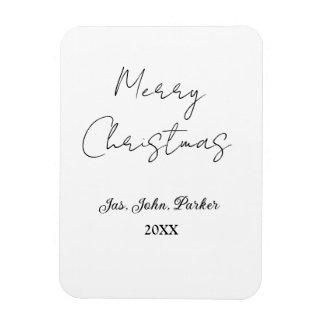 MERRY CHRISTMAS NAME YEAR 20XX SIMPLE MINIMAL  MAGNET