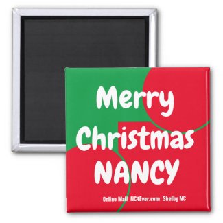 Merry Christmas NANCY magnet