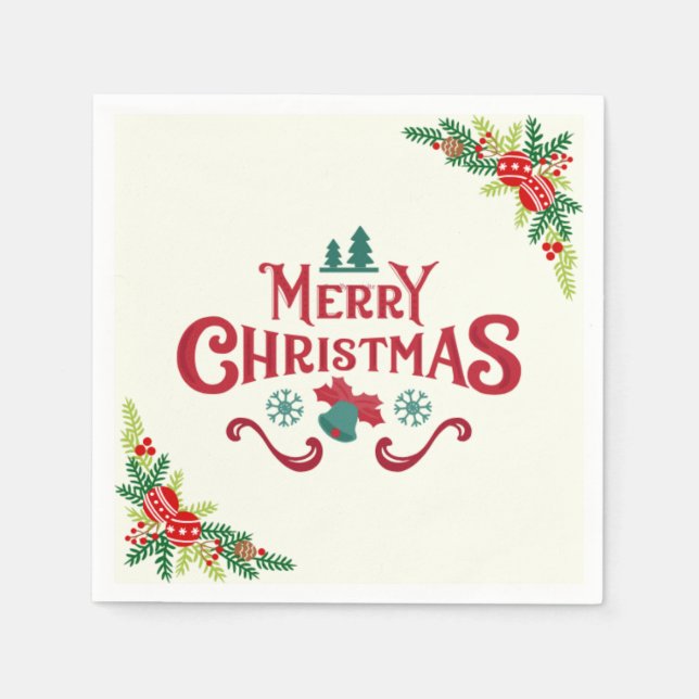 Merry Christmas Napkin (Front)
