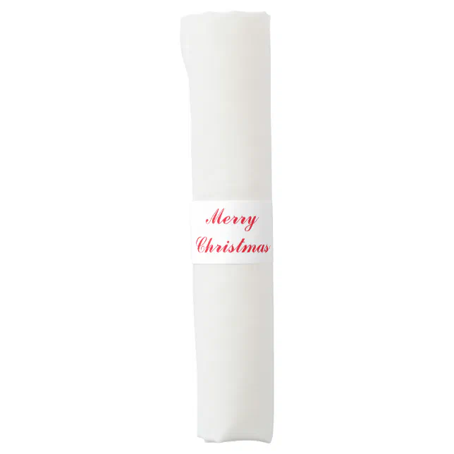 "Merry Christmas" Napkin Bands | Zazzle