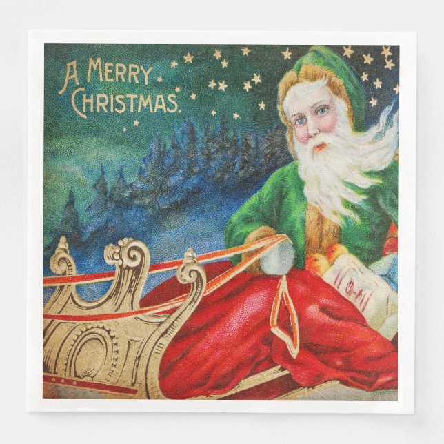 Merry Christmas Napkin or Decoupage paper (Front)