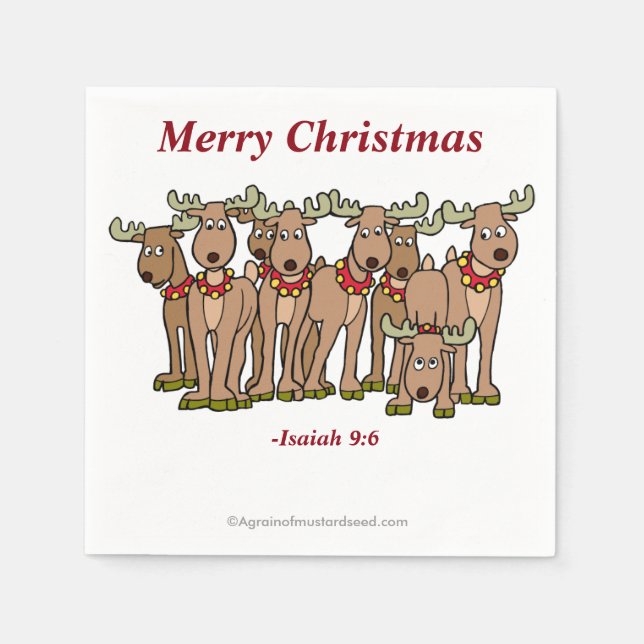 Merry Christmas Napkins (Front)