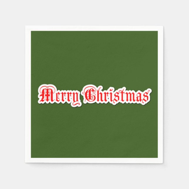Merry Christmas   Napkins (Front)