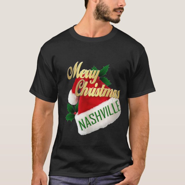 Merry Christmas Nashville Mens T-Shirt (Front)