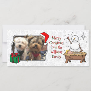 Merry Christmas Nativity Baby Jesus Snowman