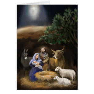 Merry Christmas nativity Cards
