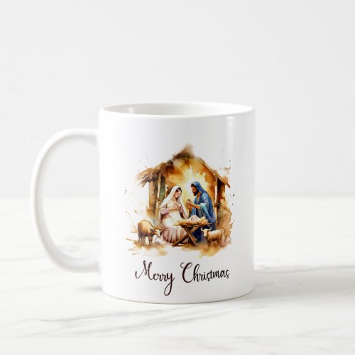 Merry Christmas Nativity Coffee Mug