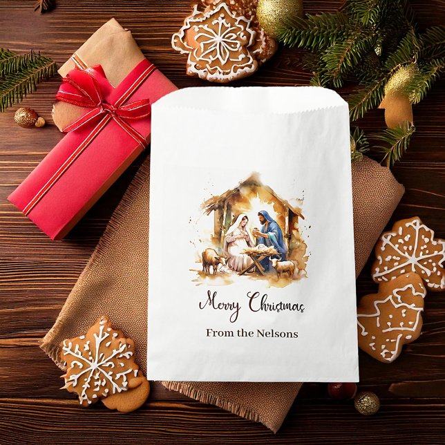 Merry Christmas Nativity Cookie and Favor Bag (Creator Uploaded)