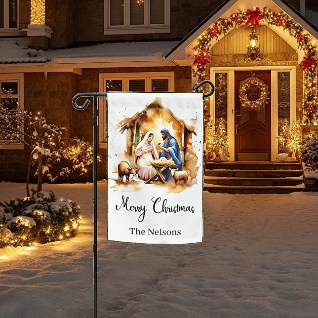 Merry Christmas Nativity Garden Flag (Creator Uploaded)