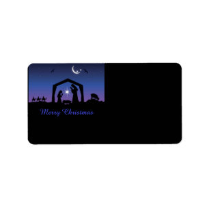 Merry Christmas Nativity of Jesus Label