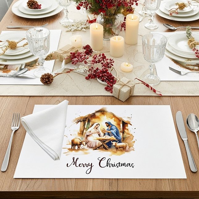 Merry Christmas Nativity paper placemats (Creator Uploaded)