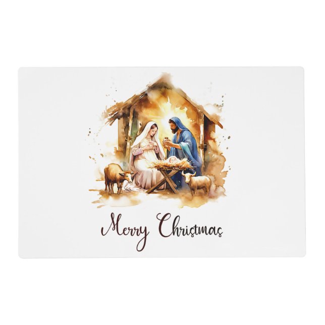 Merry Christmas Nativity Placemat (Front)