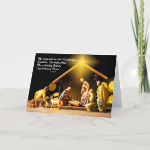 Merry Christmas Nativity Scene Photograph Holiday Card