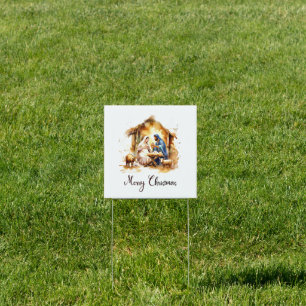 Merry Christmas Nativity Sign