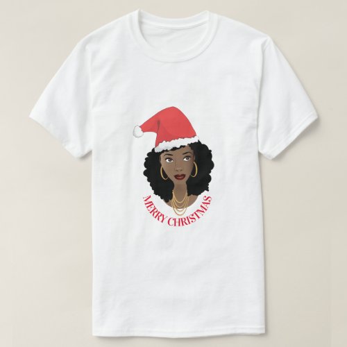 Merry Christmas Natural Hair Beauty T_Shirt