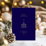 Merry Christmas Navy & Gold Stylish Foil Holiday Card<br><div class="desc">Perfect for sharing with friends,  family,  and colleagues,  the elegant design and modern color palette make it ideal for those who appreciate chic and refined style. Add a memorable,  festive touch to your seasonal wishes with this timeless holiday card!</div>