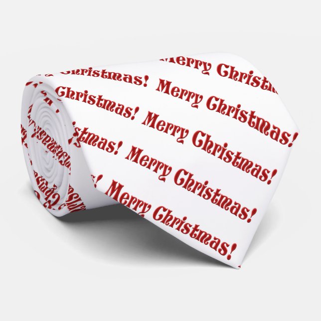 Merry Christmas Neck Tie (Rolled)