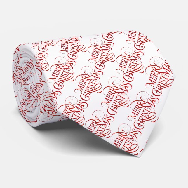 Merry Christmas Neck Tie (Rolled)