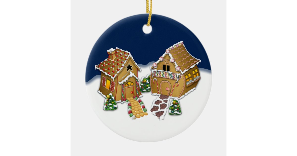 BEST NEIGHBORS Christmas gift Ceramic Ornament, Zazzle