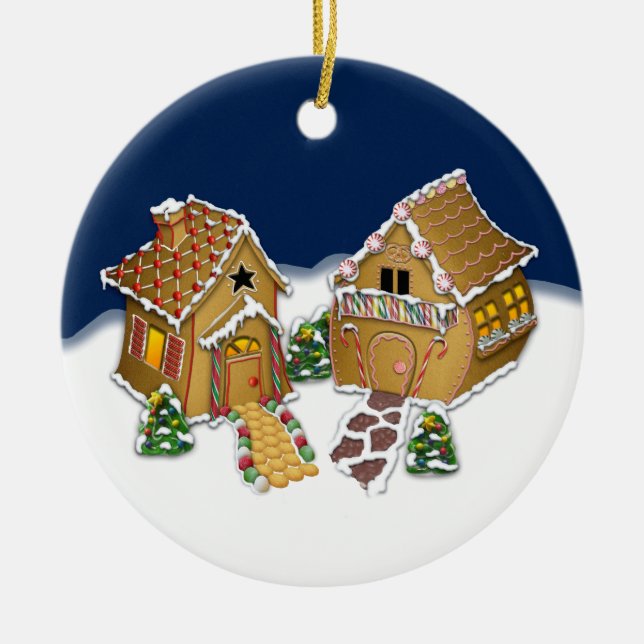 Merry Christmas Neighbor Ceramic Ornament (Front)