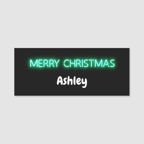 MERRY CHRISTMAS Neon LED Bar Sign  Name Tag