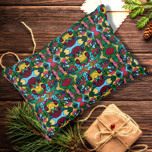 MERRY CHRISTMAS NEUROGRAPHIC & BLACK LINE ACCENT PILLOW