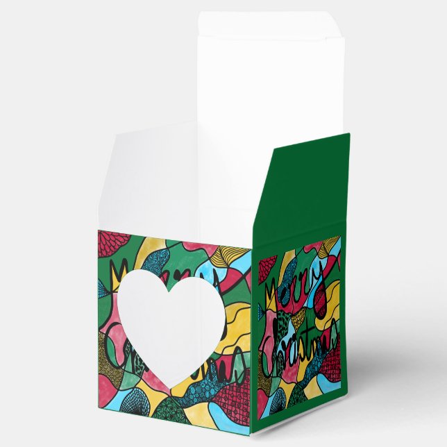 MERRY CHRISTMAS NEUROGRAPHIC & BLACK LINE  FAVOR BOXES (Opened)