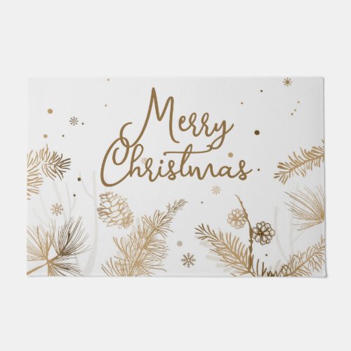Merry Christmas Neutral Door mat