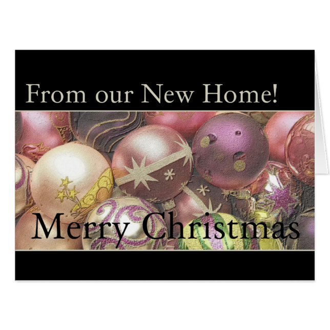 Merry Christmas - New Address Christmas Card (Front Horizontal)
