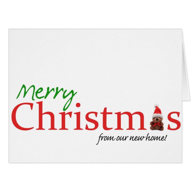 Merry Christmas - New Address Christmas Card (Front Horizontal)
