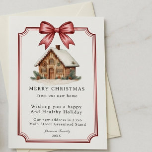 Merry Christmas New Home Christmas Home Holiday Card