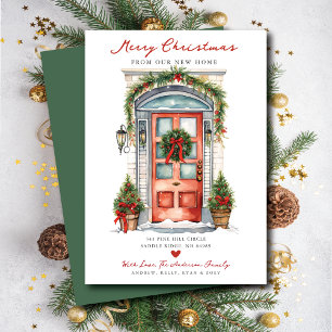Merry Christmas New Home Door Moving  Announcement