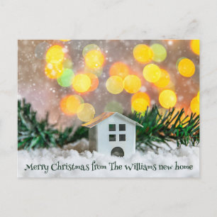 Merry Christmas New Home Festive Holiday Moving Postcard