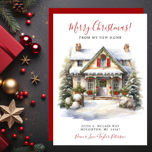 Merry Christmas New Home Moving Announcement
