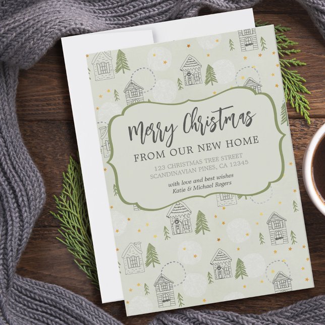 Merry Christmas New Home Nordic Village Moving Announcement (Creator Uploaded)