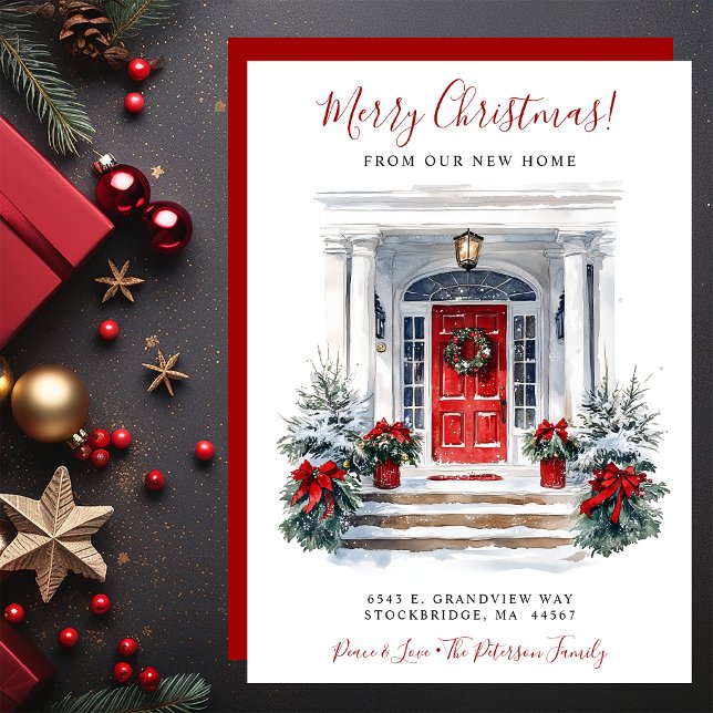 Merry Christmas New Home Red Door Moving Announcement (Creator Uploaded)