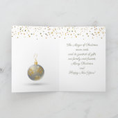 Merry Christmas & New Year! 2023 Gold Luxury Holiday Card (Inside)