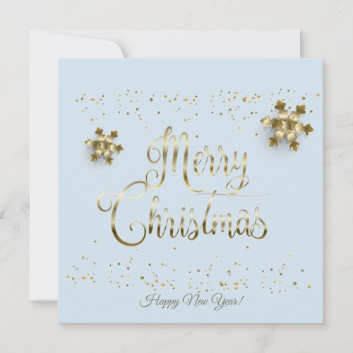 Merry Christmas  New Year 2024 Gold Luxury Holiday Card