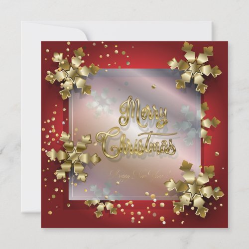 Merry Christmas  New Year 2024 Gold Luxury Holiday Card