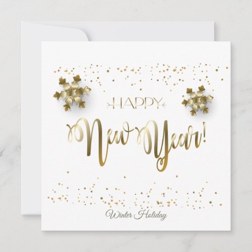 Merry Christmas  New Year 2024 Gold Luxury Holiday Card