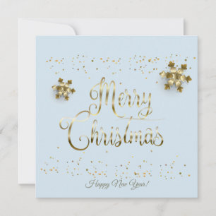 Merry Christmas & New Year! 2025 Gold Luxury Holiday Card