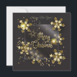 Merry Christmas & New Year! 2026 Gold Luxury Holiday Card<br><div class="desc">Merry Christmas & Happy New Year! 2025 XMAS Luxury Invitation & Greeting Card decorated with Christmas magic symbols, White and Gold Foil paper simulated of the 3D texture (craft, paper cutting). Winter Holiday gifts elements pattern, silver and gold foil confetti, sparkles, snowflakes, Christmas stars and more festive Handmade elements. Original...</div>