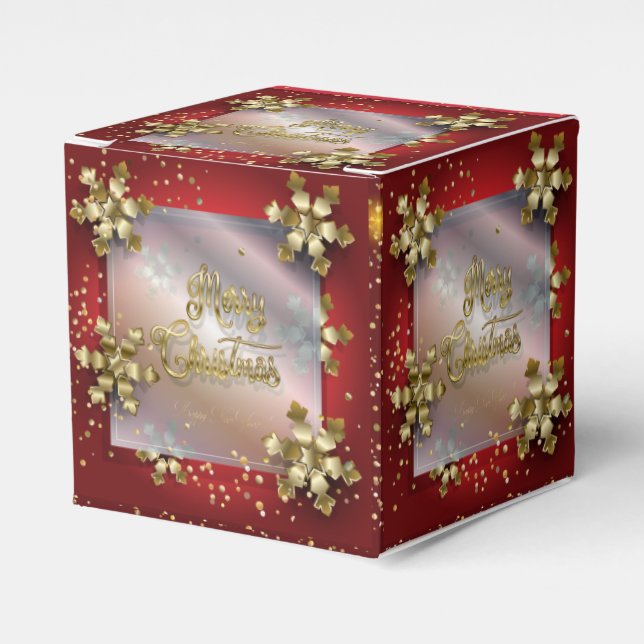 Merry Christmas & New Year! 20XX Gold Luxury Favor Boxes (Front Side)