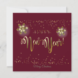 Merry Christmas & New Year! 20XX Gold Luxury Holiday Card