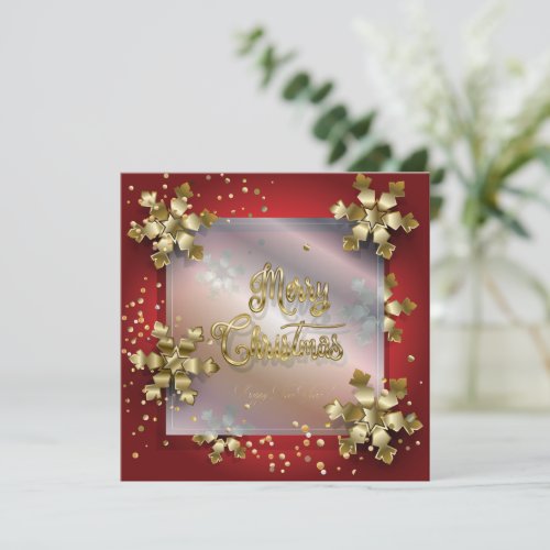 Merry Christmas  New Year 20XX Gold Luxury Invitation